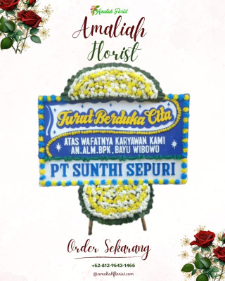 Papan Bunga Duka di Tarogong Kaler